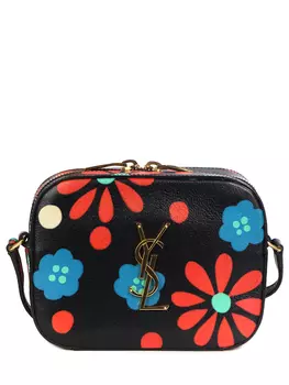 Сумка кожаная с принтом SAINT LAURENT