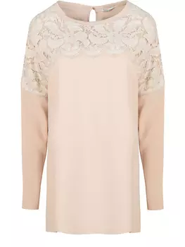 Свитер с кружевной отделкой