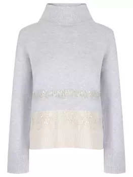 Свитер шерстяной с пайетками TONET