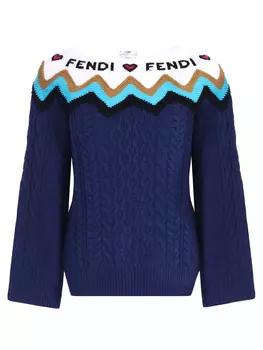 Свитер шерстяной с узором FENDI