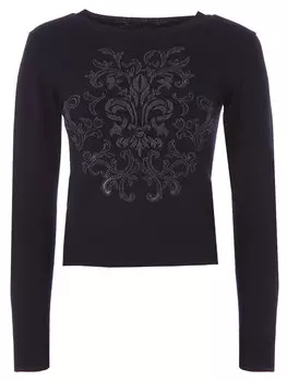 Свитер шерстяной с вышивкой