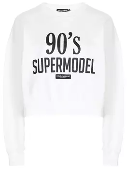 Толстовка хлопковая с принтом DOLCE & GABBANA