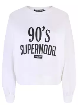 Толстовка хлопковая с принтом DOLCE & GABBANA