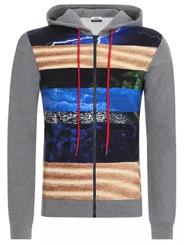 Толстовка на молнии с капюшоном MOSCHINO