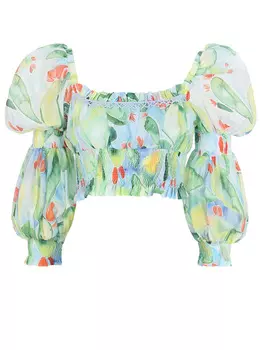 Топ хлопковый с принтом