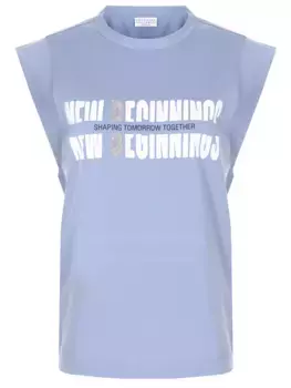 Топ хлопковый с принтом