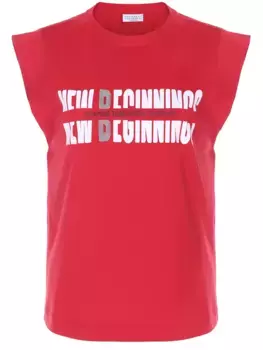 Топ хлопковый с принтом