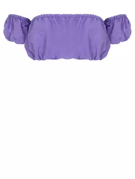 Топ из хлопка и льна