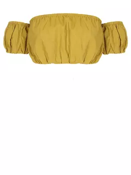 Топ из хлопка и льна