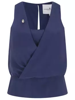 Топ из шелка и хлопка DESIGNERS REMIX