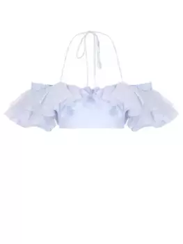 Топ из шелка и льна Myosotis