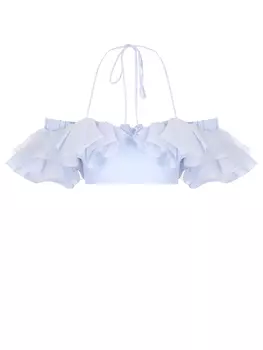 Топ из шелка и льна Myosotis