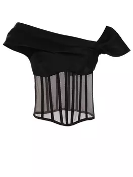 Топ-корсет с сеткой