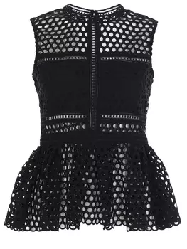 Топ с баской SELF-PORTRAIT