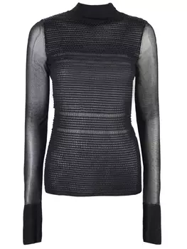 Топ с полупрозрачными деталями