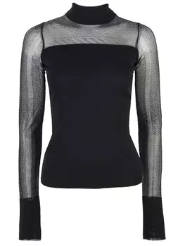 Топ с полупрозрачными деталями ROLAND MOURET