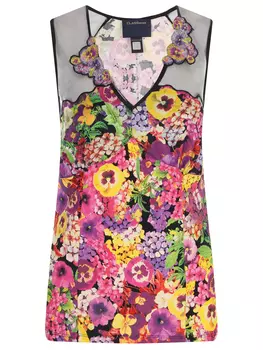 Топ шелковый с принтом ROBERTO CAVALLI