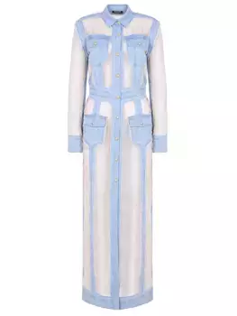 Тренч с джинсовыми вставками BALMAIN