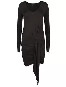 Трикотажное платье со сборкой