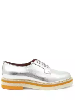 Туфли-дерби из кожи металлик