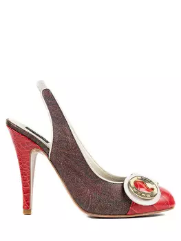 Туфли кожаные с принтом ETRO