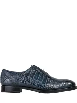 Туфли-оксфорды из крокодила