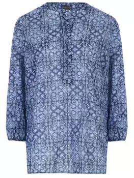 Туника хлопковая с принтом
