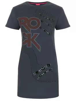 Туника хлопковая с принтом PARIS HILTON