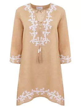 Туника льняная с вышивкой