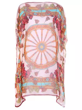 Туника шелковая с принтом