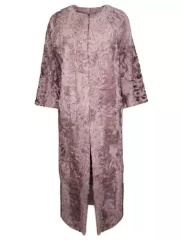 Удлиненная шуба из каракульчи