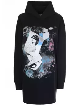 Удлиненная толстовка с принтом