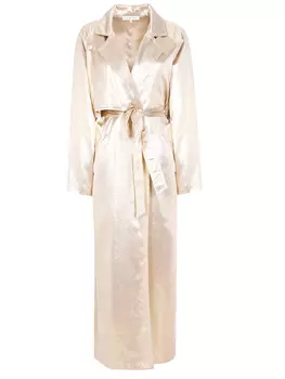 Удлиненный блестящий плащ