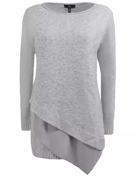 Удлиненный джемпер с отделкой