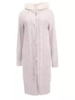 Удлиненный кардиган с мехом LORENA ANTONIAZZI
