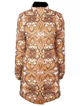 Удлиненный пуховик с принтом ETRO