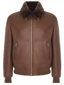 Укороченная дубленка из овчины