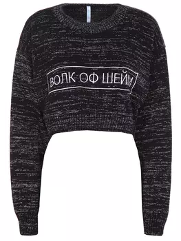 Укороченный свитер с принтом