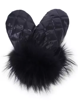 Варежки с мехом енота