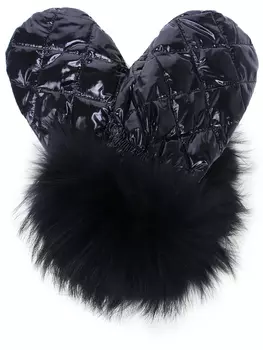 Варежки с мехом енота