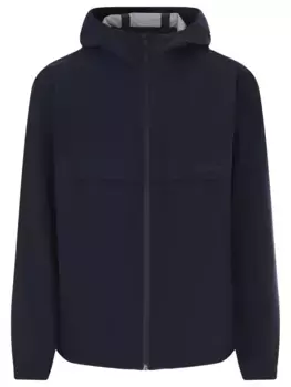 Ветровка однотонная с капюшоном