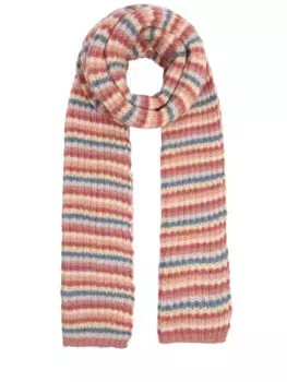 Вязаный шарф в полоску
