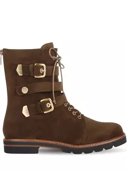 Замшевые ботинки с декором