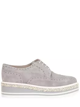 Замшевые броги на платформе