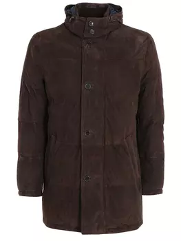 Замшевый пуховик