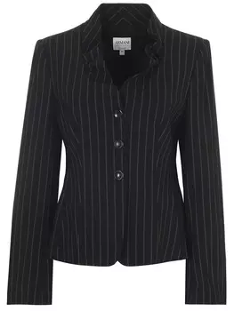 Жакет хлопковый в полоску ARMANI COLLEZIONI