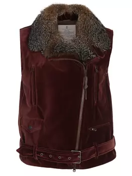Жилет бархатный BRUNELLO CUCINELLI