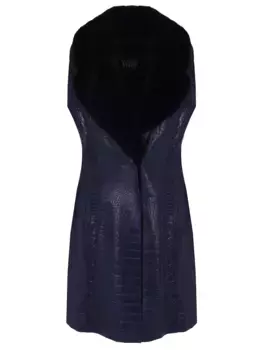 Жилет из кожи крокодила на меху FERRE