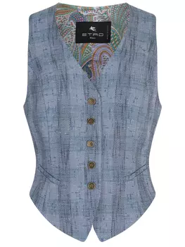 Жилет из льна и вискозы ETRO