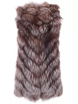 Жилет из меха лисы